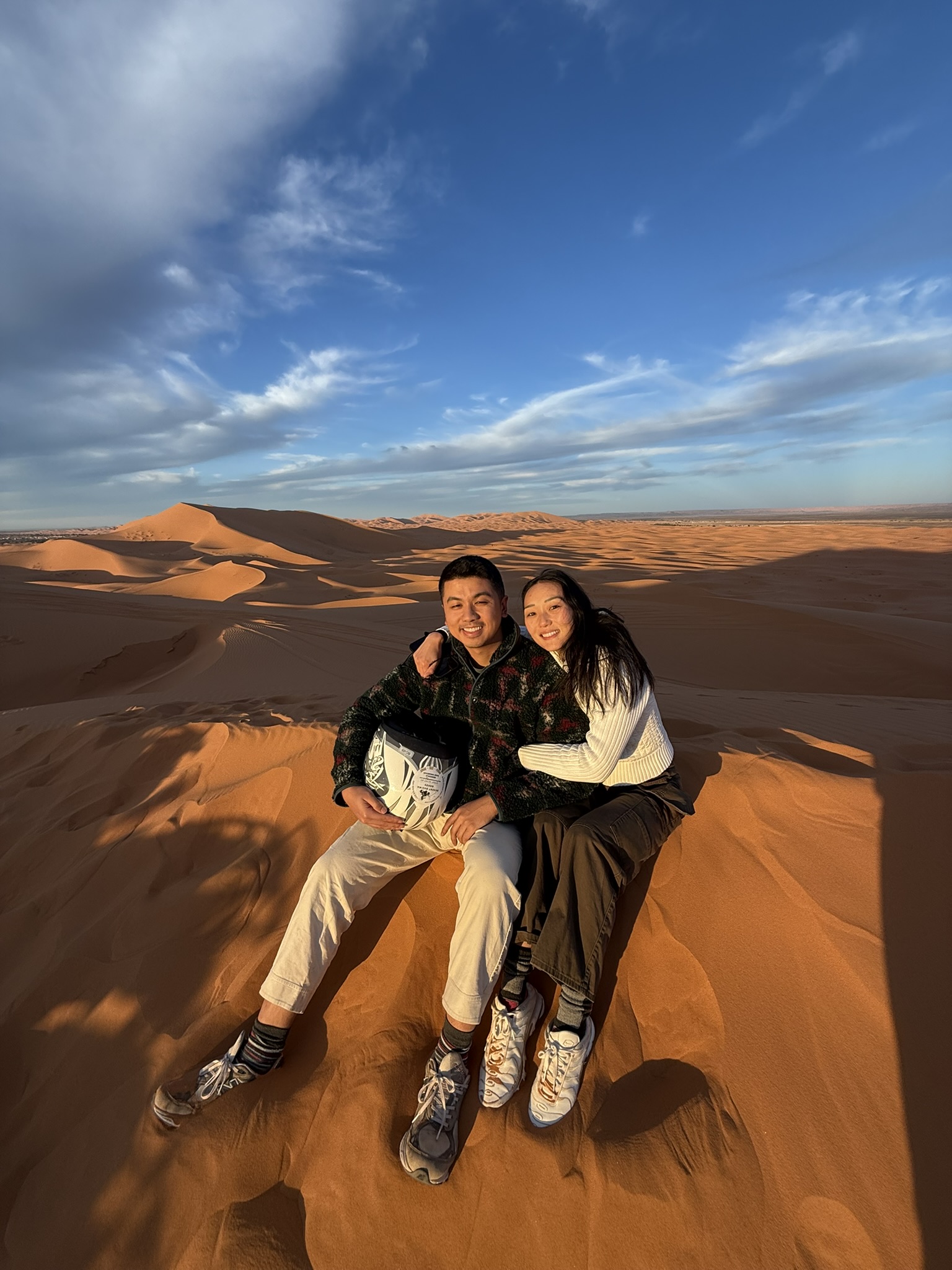 Sahara dunes at golden hour